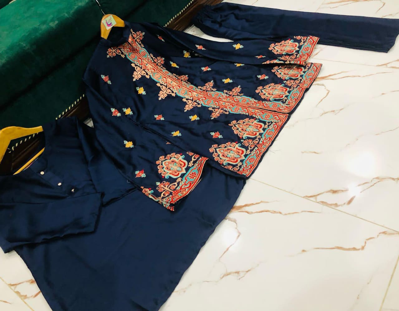 Eid collection 3pc embroidery dress