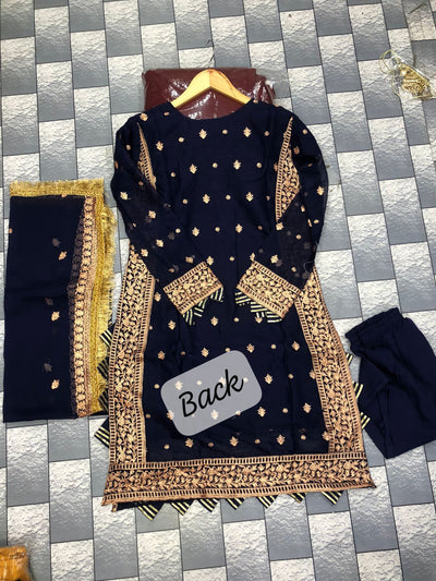 3pc heavy embroidery dress