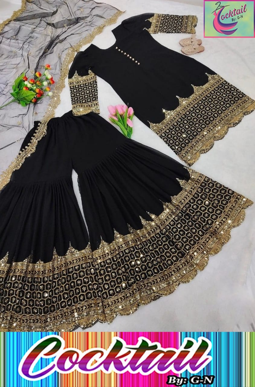 3pc embroidery Gharara