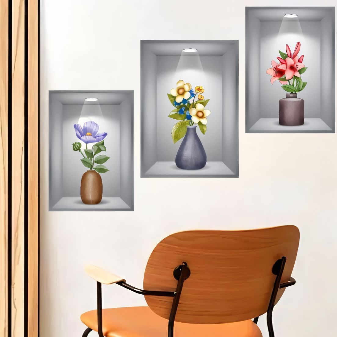 3pc 3D wallpaper stickers