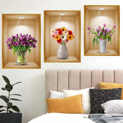 3pc 3D wallpaper stickers