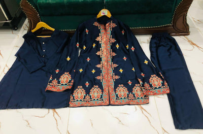 Eid collection 3pc embroidery dress